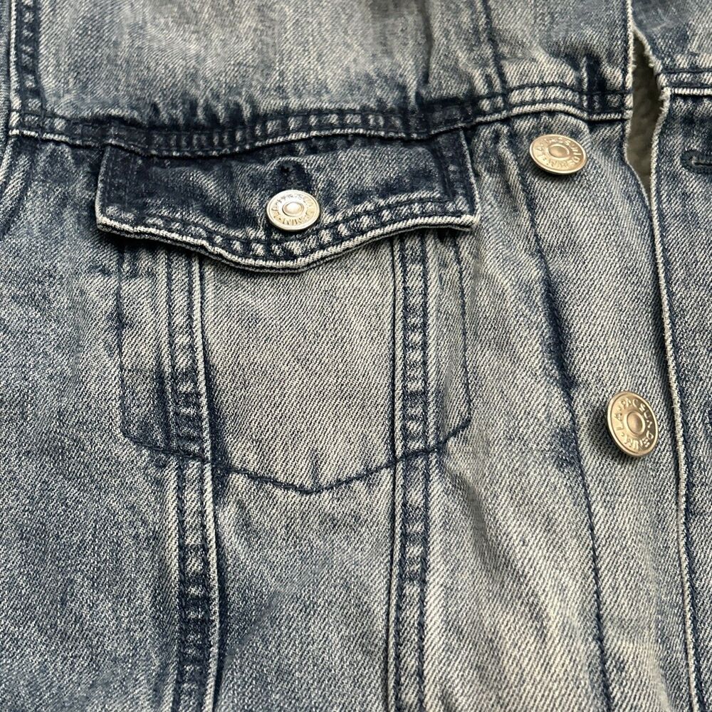 PacSun Sherpa lined Mens Denim Jacket Trucker Style Sz S - Picture 4 of 16